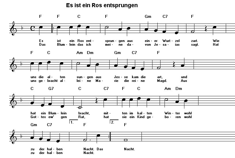 Lyrics Es Ist Ein Ros Entsprungen Weihnachtslied